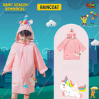 Magical Unicorn Pink Kids Raincoat