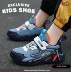 👟 Kids Apex Sport Runner Sneakers – Slate Blue & Electric Orange