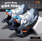 👟 Kids Apex Sport Runner Sneakers – Slate Blue & Electric Orange