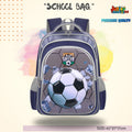 Pro Champion Football 3D Character School Bag (Ash Grey & Navy Blue) 🎒⚽✨