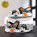 🚀 G.Duck Kids Urban Explorer Sandals – Stealth Black, Off-White & Solar Orange