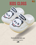 🐼 Kids Playful Panda Clogs – Snow White & Onyx