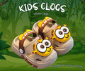 🦒 Kids Playful Giraffe Clogs – Lime Jungle & Earthy Safari
