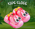 🐰 Kids Playful Rabbit Clogs – Berry Pink & Cherry Red