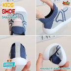 💙 Kids Pastel Play Sock Sneakers – Denim Blue & Sporty Grey