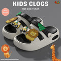 Kids Safari & Construction Clogs – Off-White & Black
