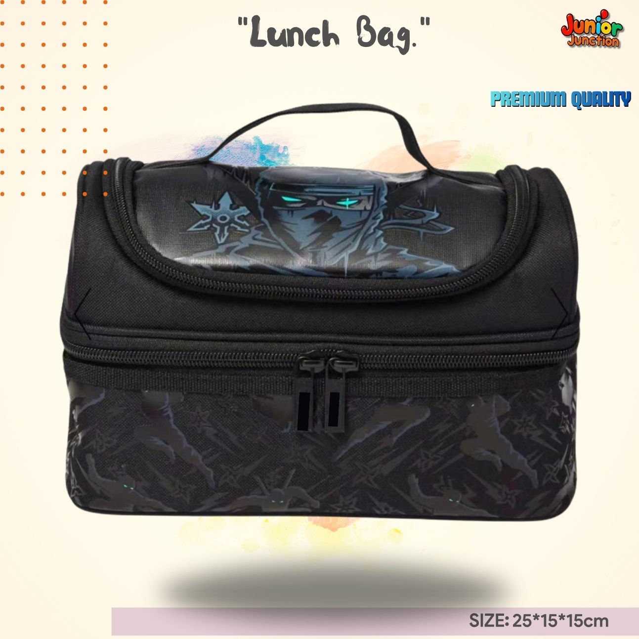 Shadow Ninja Stealth-Edition Double-Decker Lunch Bag