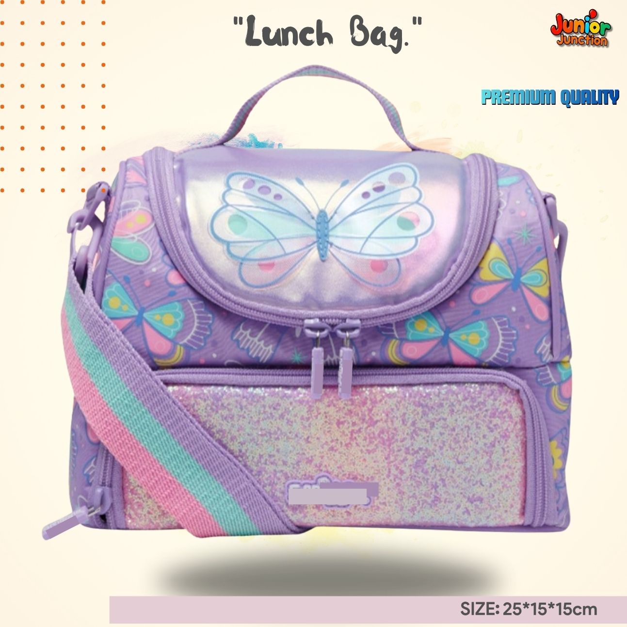 "Glimmer Butterfly" Double-Decker Lunch Bag 🦋✨💜