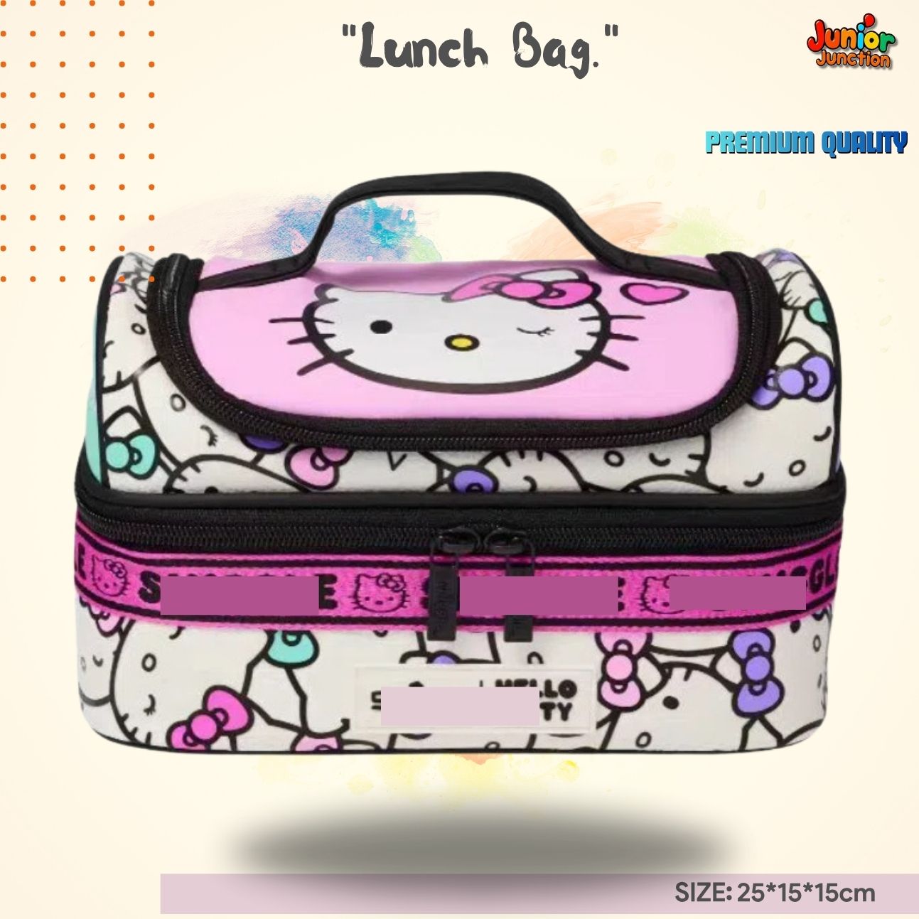 Pink Bow Kitty Double-Decker Lunch Bag