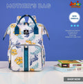 🌿 Wild Safari Multi-Function Mother’s Bag – Zebra & Floral Print (42cm)