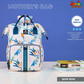 🌴 Tropical Breeze Multi-Function Mother’s Bag – Vibrant Parrot Print (42cm)