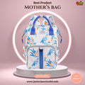 Tropical Breeze Multi-Function Mother's Bag – Vibrant Parrot Print (42cm)