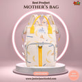Sunshine Banana Multi-Function Mother's Bag – Pastel Cream & Yellow (42cm)