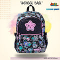 Glitter Star Gothic Pop Kids Backpack (Midnight Black & Pastel Pink) ⭐🖤✨