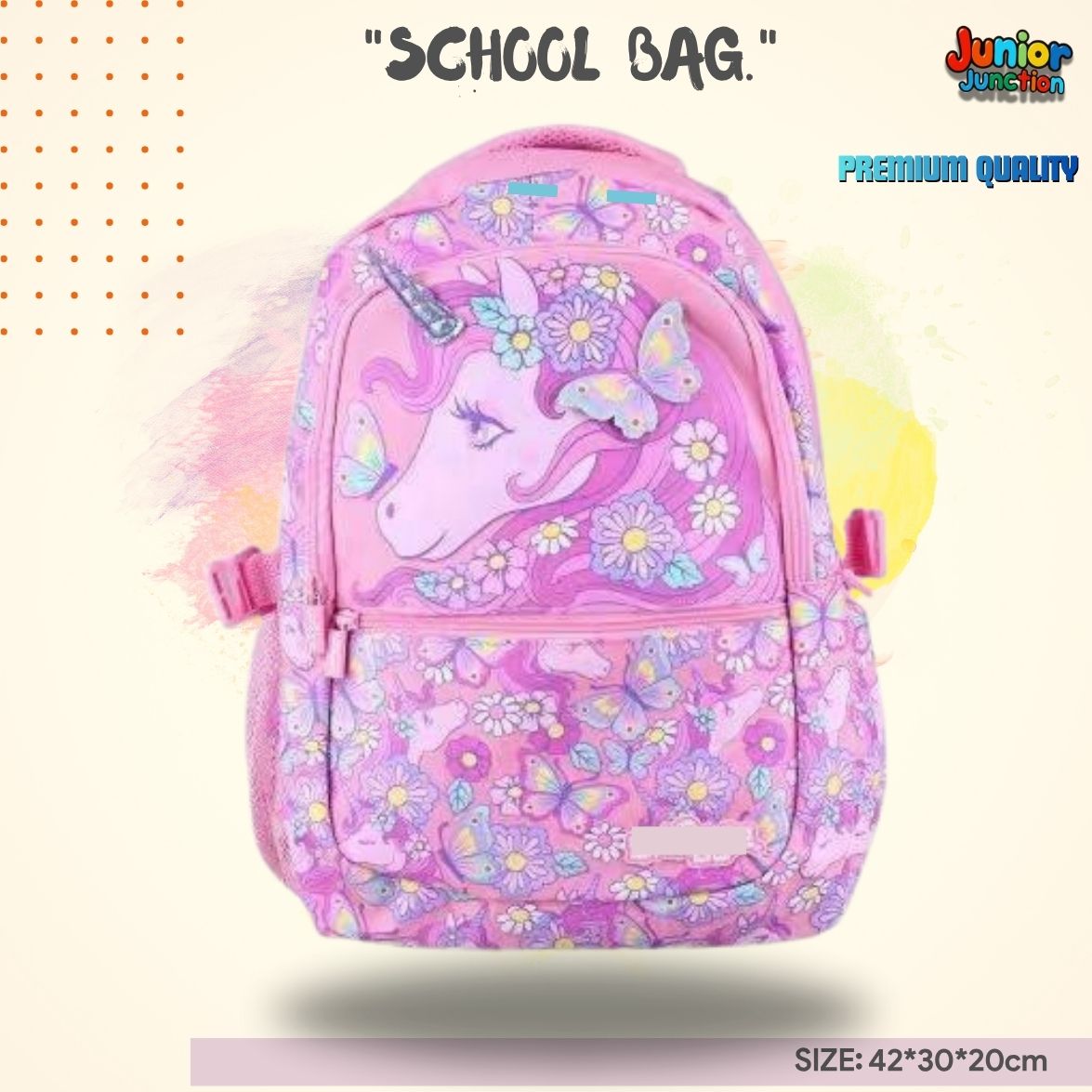 Dreamy Floral Butterfly Unicorn Backpack (Blush Pink & Lilac) 🌸🦋✨