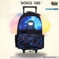 Galactic Explorer Kids Rolling Bag 👨‍🚀🌌 Smooth-gliding trolley wheels and retractable handle.