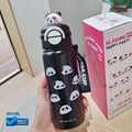 🐼🕶️ "Panda STAR HCUP" Premium Kids Insulated Stainless Steel Water Bottle (Stealth Black Edition) 🥤