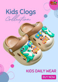 🐊 Kids Roaring Dino Clogs – Sand Adventure & Jurassic Green