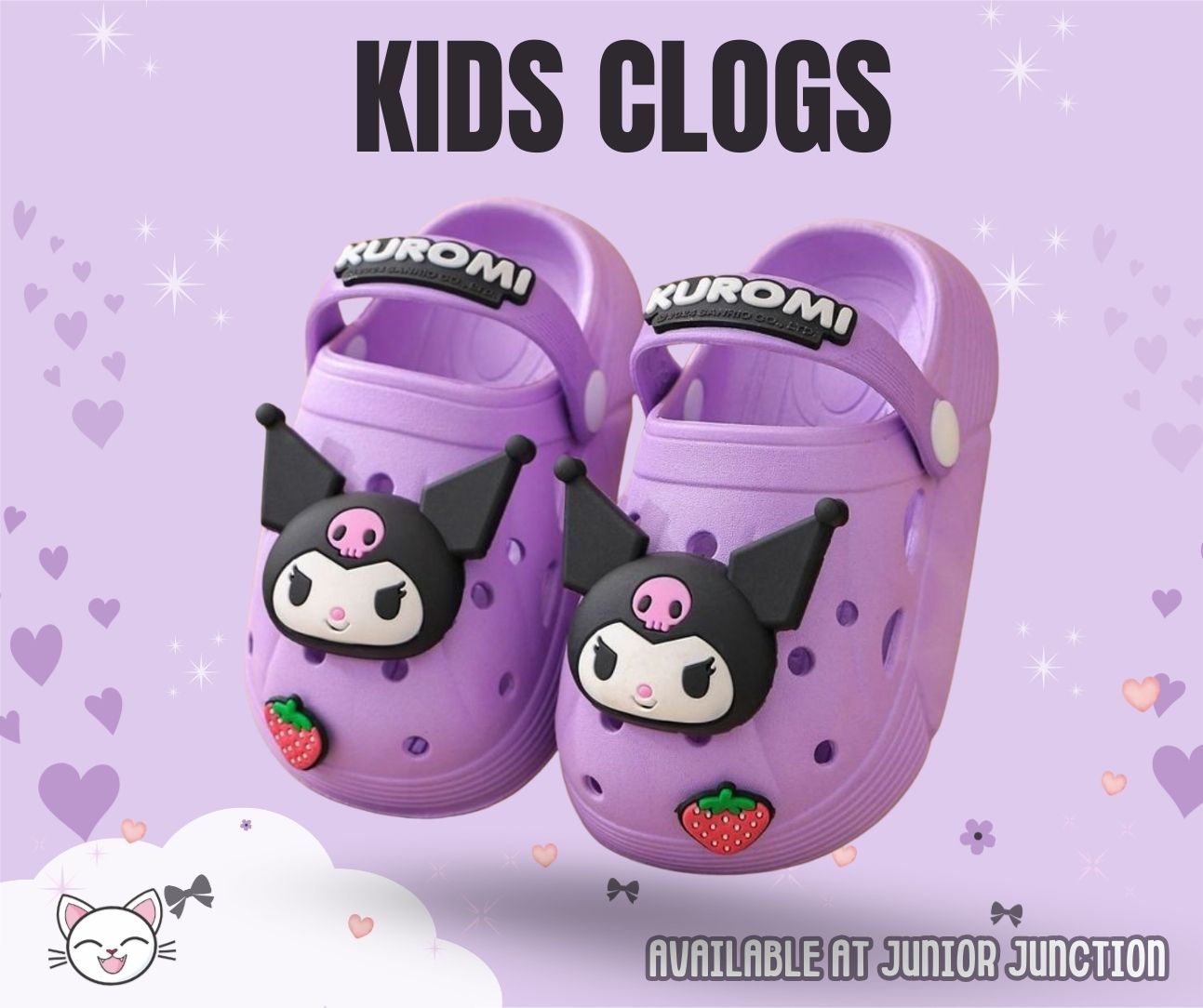 😈 Kids Kuromii Mischief Clogs – Enchanted Lavender
