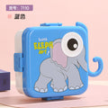 🍱 Super Elephant 3D Kids Bento Lunch Box (1500 ML) – Cobalt Blue & Soft Cream