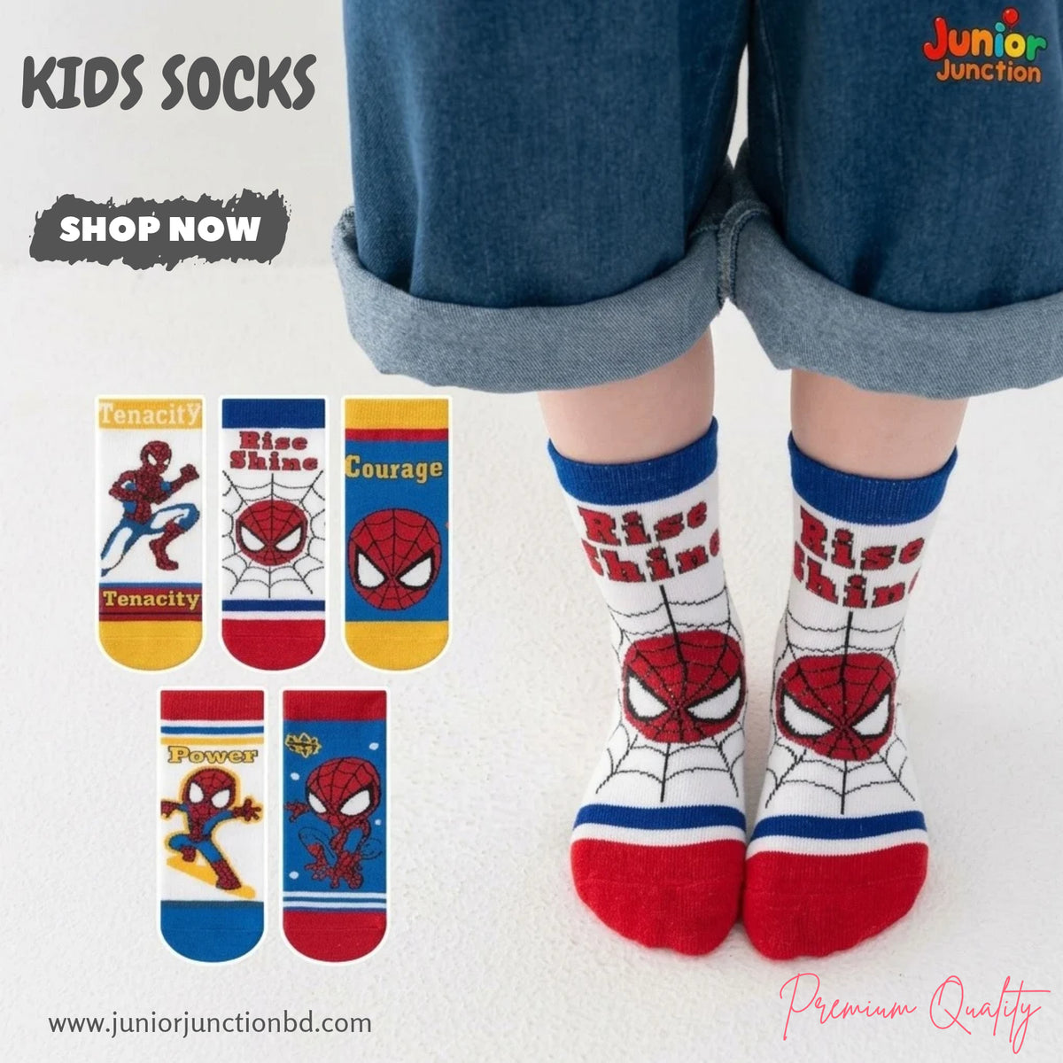 🕸️ Heroic Web-Slinger 5-Pair Premium Sock Set