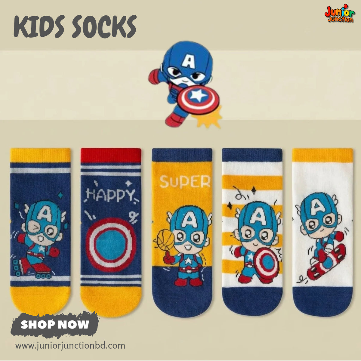 💥 Action Hero 5-Pair Premium Sock Set