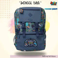 Cyber Pixel Gamer Kids Backpack (Charcoal Grey & Neon Green) 🎮⚡🟩
