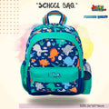 Dino World Adventure Preschool Backpack (Ocean Blue & Mint Green) 🦖🦕🌴