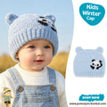 Cute Blue Panda Bear Kids Plush Knit Beanie Cap