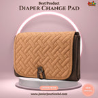 Portable Quilted Baby Diaper Changing Pad – Camel & Espresso Brown