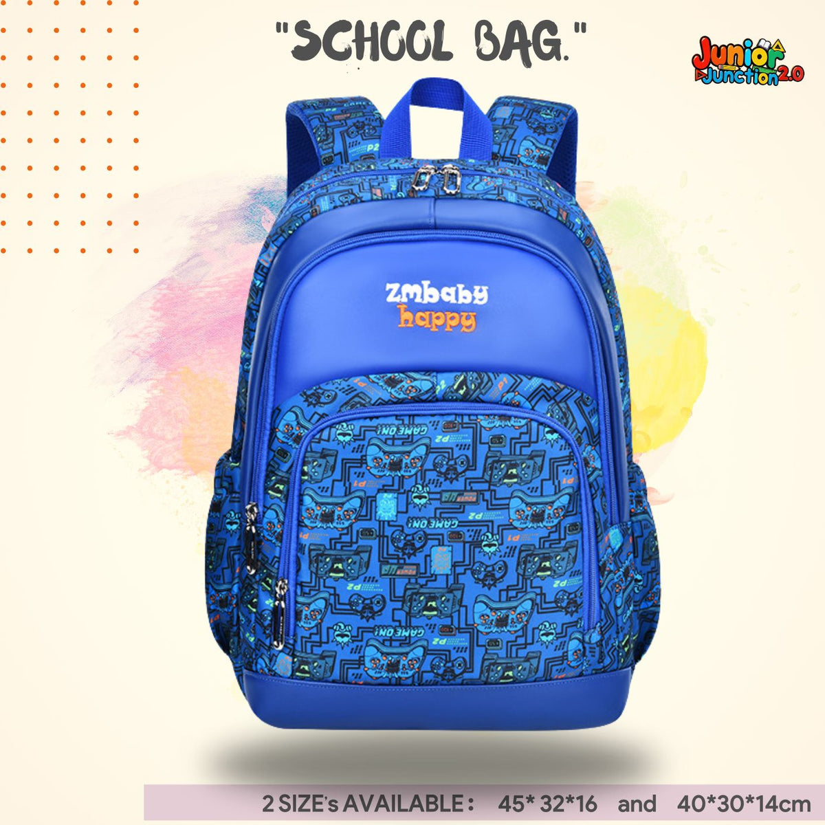 🎮 Premium Gamer Theme Kids' School Bag