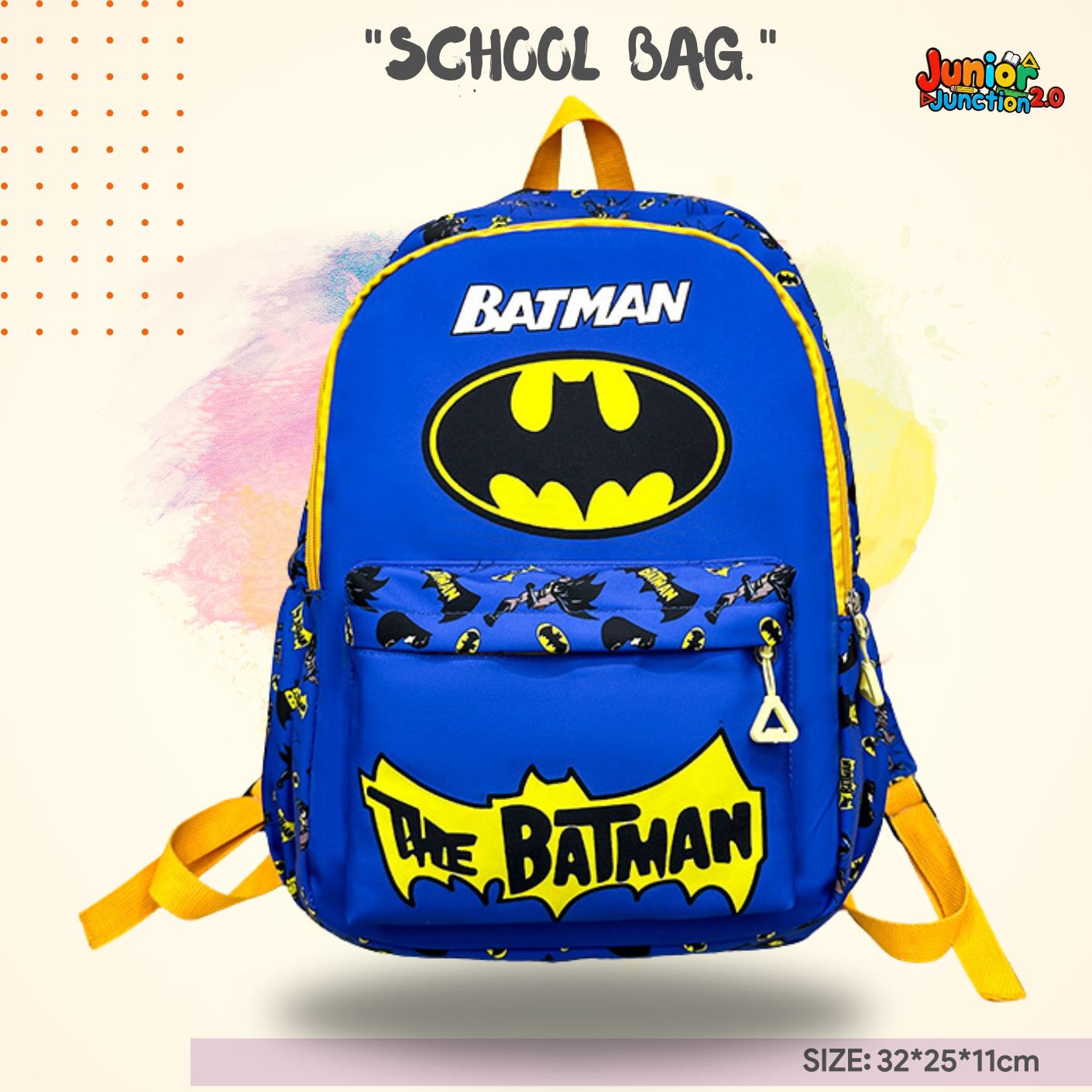 🦇 Batman Hero School Bag 🎒🏙️🌕