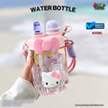 Pastel Bow Kitten Dual-Spout Kids Water Bottle (Blush Pink)