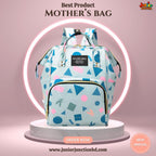 🎒 Premium Multi-Functional Mother’s Backpack – Geometric Play Edition