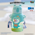 🚀🦖 "Dino Astronaut" Premium Kids Dual-Tone Strap Water Bottle (Minty Green Edition) 🥤