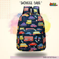 🚗 Transport & Vehicles Theme Premium Toddler School Bag (Navy Blue)