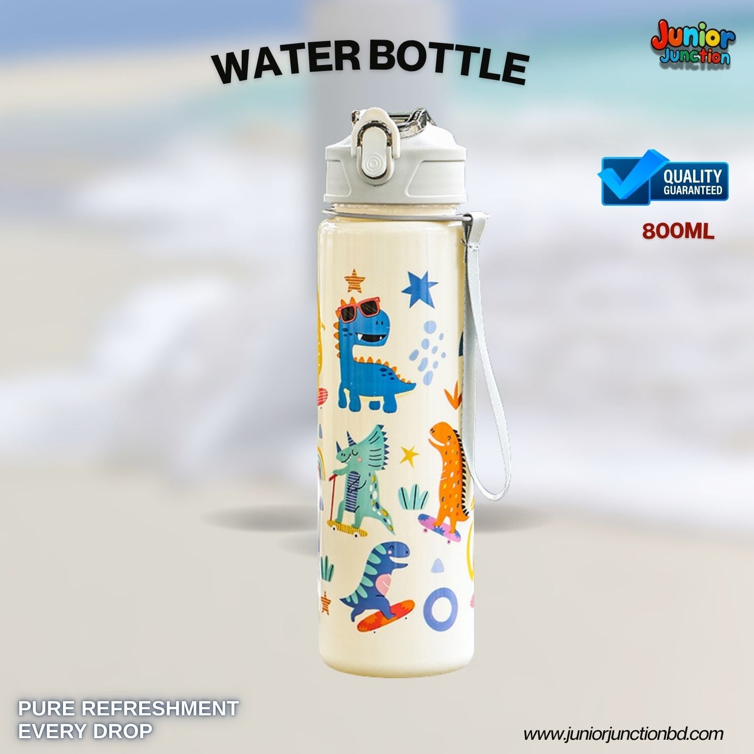 🦖 Cool Dinosaur Kids Water Bottle (800ml)