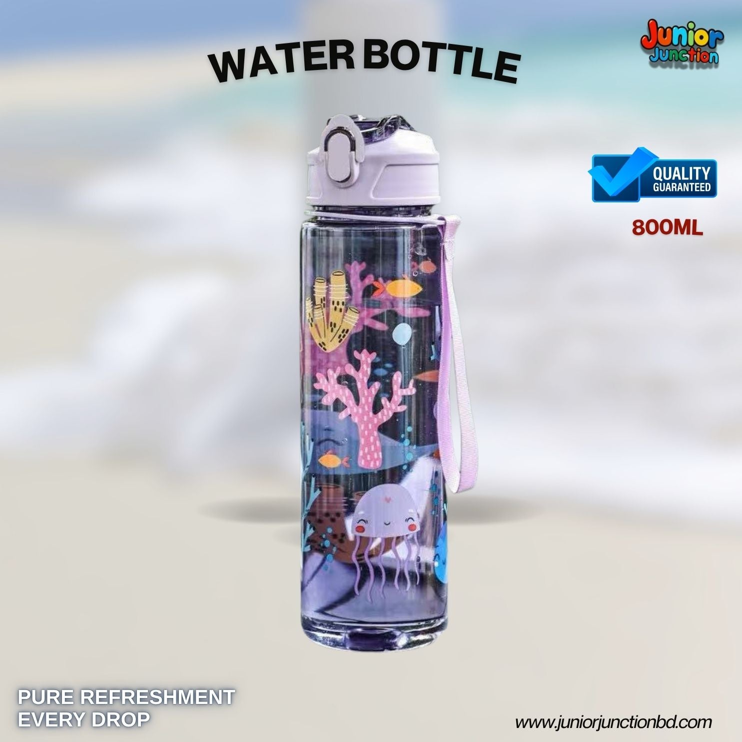 🪼 Deep Sea Jellyfish Kids Water Bottle