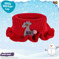 Cute Red Giraffe Kids Winter Knit Neck Warmer