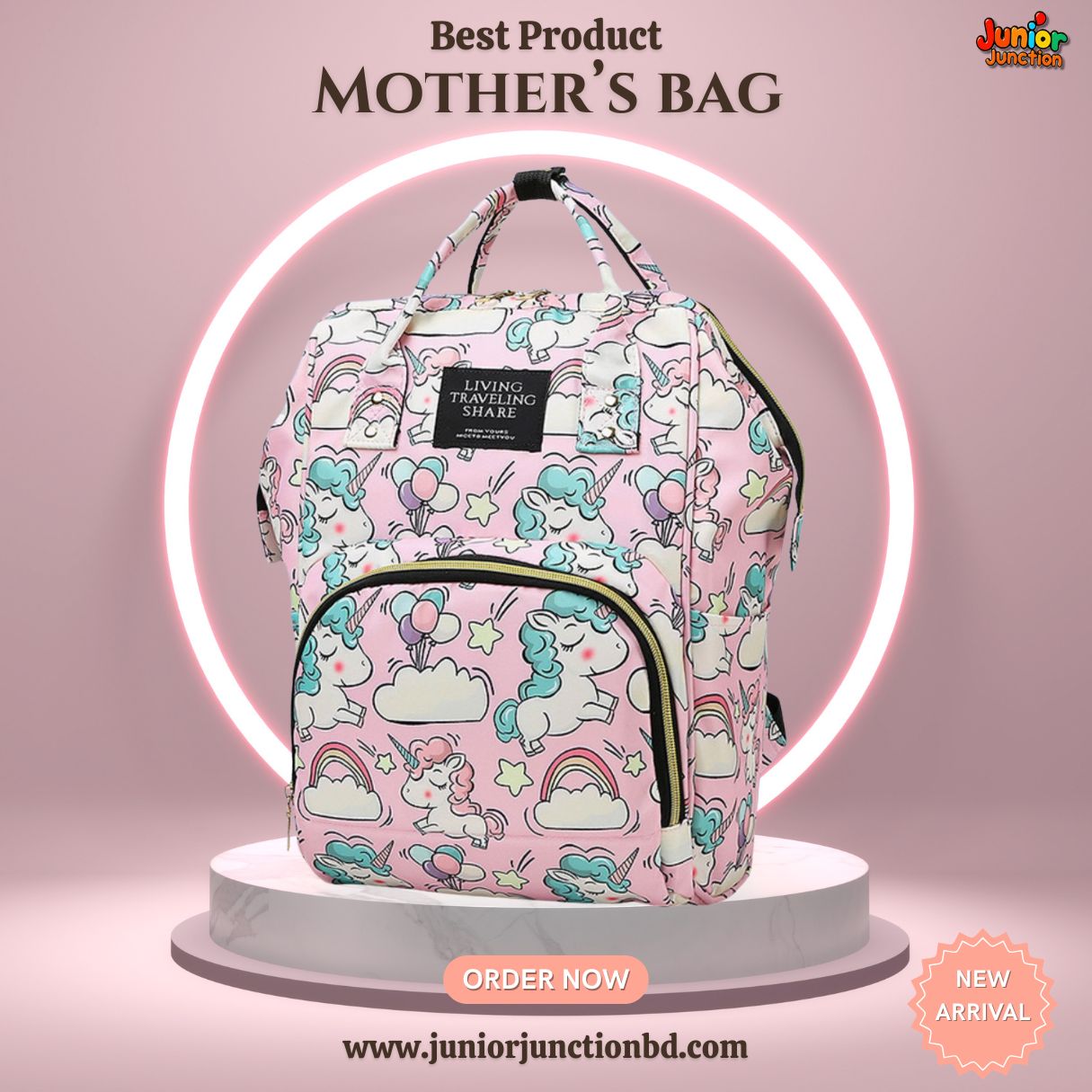 Unicorn Dreams Multi-Function Mother's Bag – Pastel Magic & Rainbows